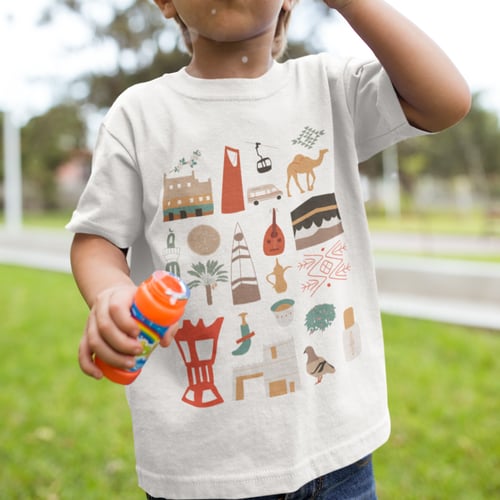 تيشرت معالم السعودية اليوم الوطني السعودي 92