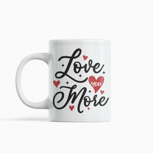 كوب عيد الحب Love you more