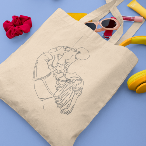 طباعة حقيبة قماشية بتصميم الأم