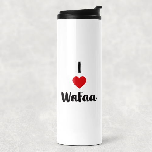 كوب حافظ للحرارة مع إضافة الاسم