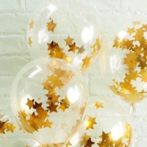 بالون كونفتي لون ذهبي