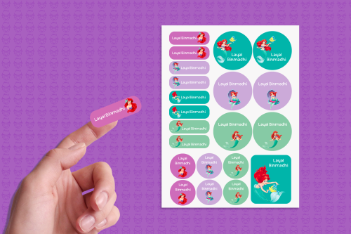 استيكر مدرسي بالاسم حورية البحر