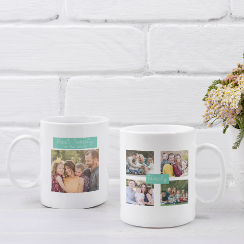 كوب العائلة مع إضافة صور