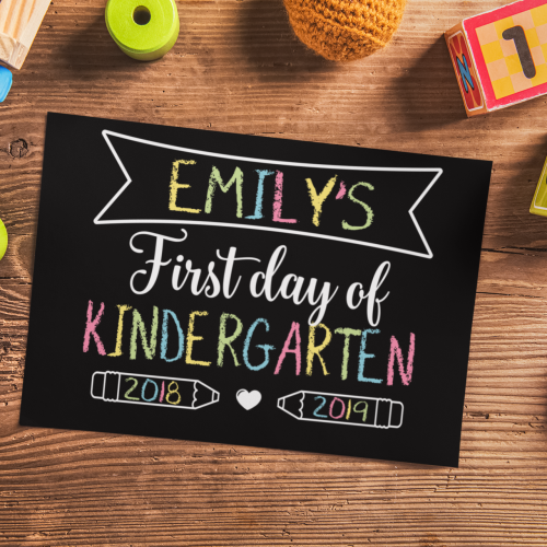 لوحة معلومات الطفل في اول يوم دراسي باللغة الانجلي...