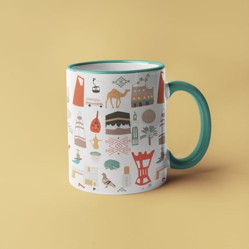 كوب سيراميك معالم السعودية