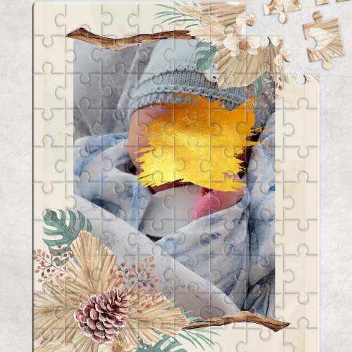 بزل بتصميم مواليد أولاد تصميم خشبي وشجر