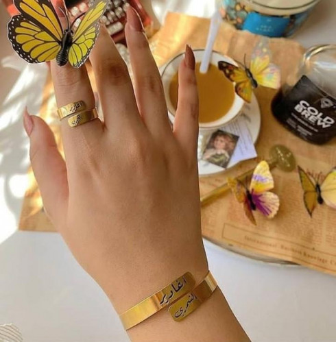 طقم اسواره وخاتم تصمم حسب اختيارك الاسواره تصميم أ...