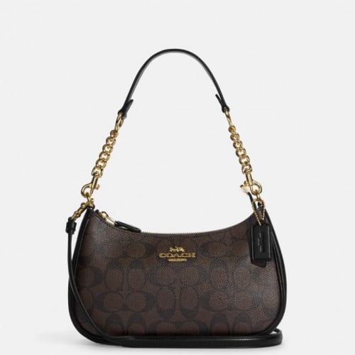 شنطة كوتش اسود بني محروق