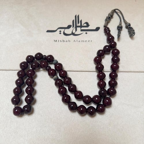 سبحة فاتوران ألماني لون ماروني خام صلب