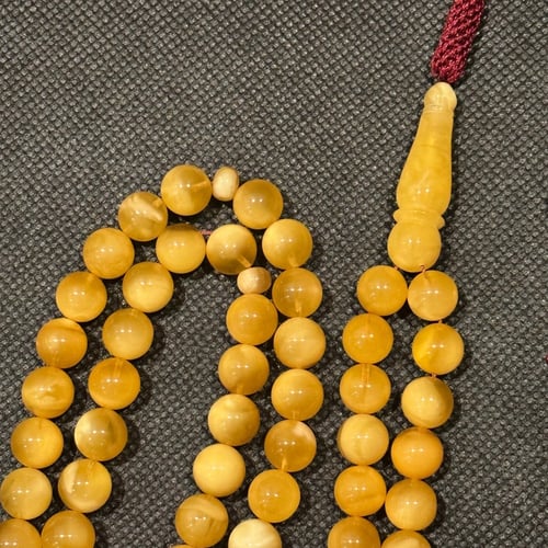 سبحه كهرمان كالنقرادي مموج طبيعي فرز