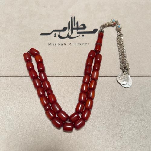 سبحة فاتوران افغاني خام قديم خراطه جديدة كركوشه فض...