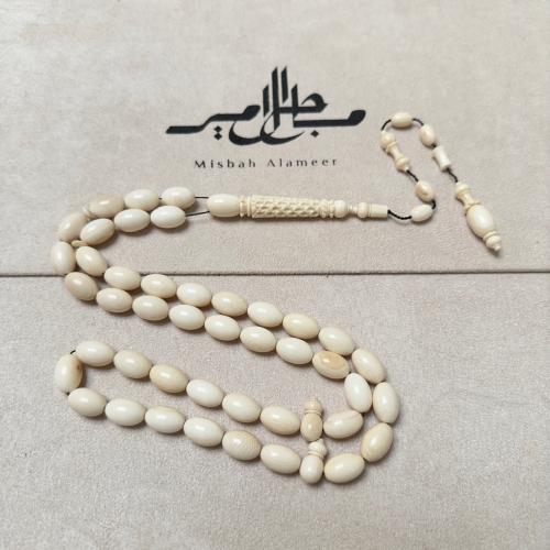 سبحة عاج ناب الفيل منقوش خراطه مصنع الفن