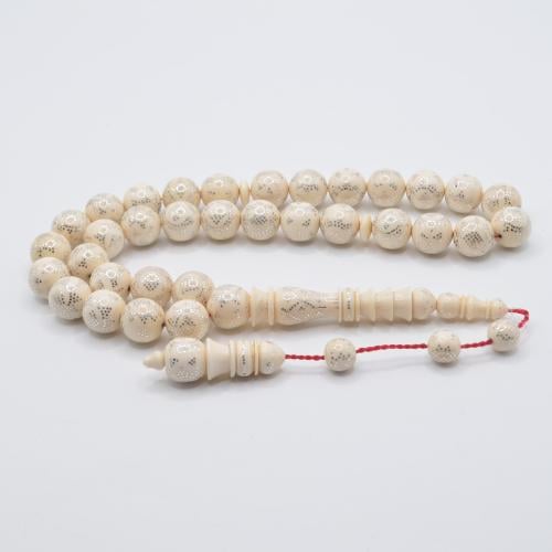 عاج ناب الفيل مطعم بالفضه قصة دائرية