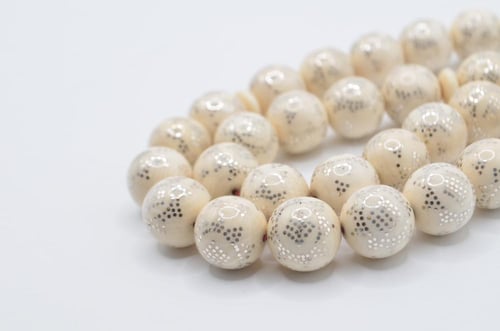 عاج ناب الفيل مطعم بالفضه قصة دائرية