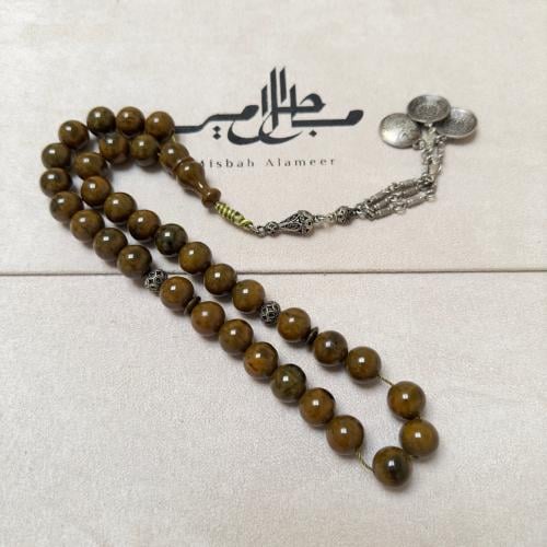 سبحه سندلوس لون عشبي عرق اصفر جميل