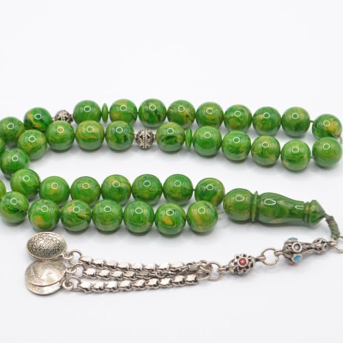 سبحة سندلوس ألماني لون اخضر تعريق اصفر جميل كركوشه...