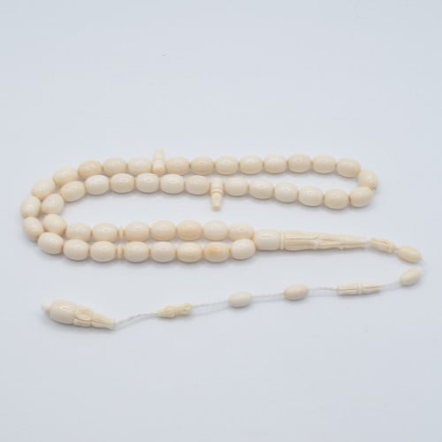 سبحه عاج ناب الفيل مع شاهد منقوش قصه بيض الحمام جم...