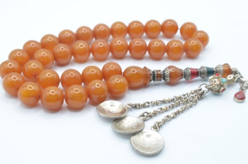 سبحه سندلوس ألماني مع شاهد عثماني طويل مطعم بالفضه