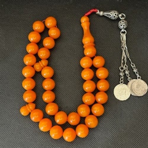 سبحه فاتوران ألماني لون مشمشي حجم متوسط