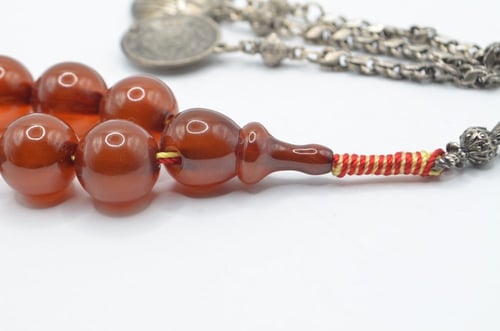 سبحة فاتوران ألماني صب جديد لون بني مع شاهد مميز