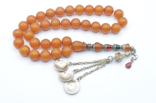 سبحه سندلوس ألماني مع شاهد عثماني طويل مطعم بالفضه