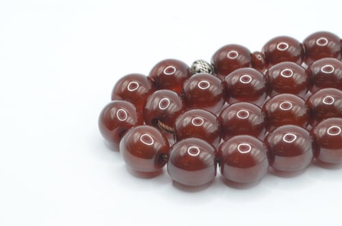 سبحة فاتوران ألماني خام قديم مسباح نوادر مع فضه شغ...