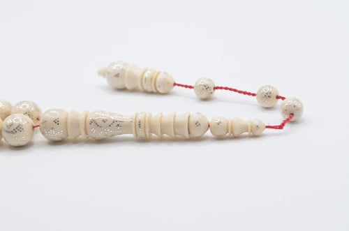 عاج ناب الفيل مطعم بالفضه قصة دائرية