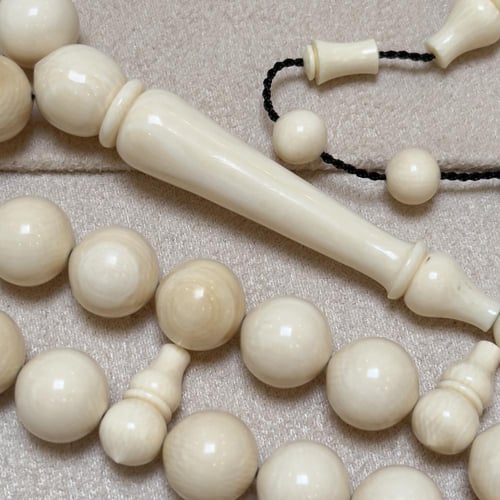 سبحة عاج ناب الفيل خراطه مصنع الفن