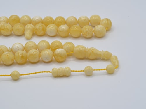 سبحة تراب كهرمان صناعي فواح