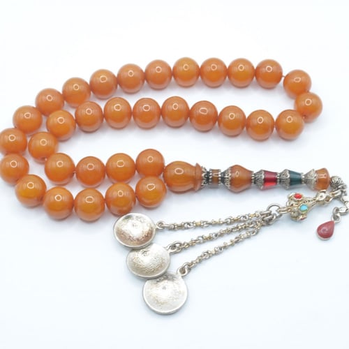 سبحه سندلوس ألماني مع شاهد عثماني طويل مطعم بالفضه