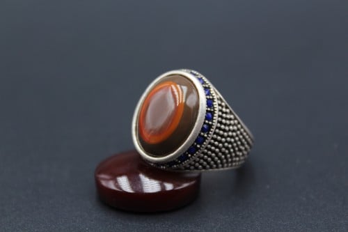 خاتم عقيق يماني سليماني مقاس 9 انجليزي_ 20 عربي