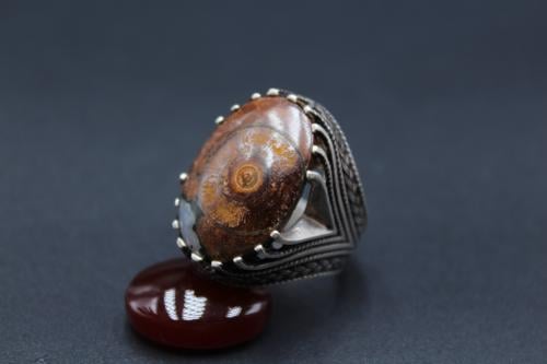 عقيق يماني داوودي عين الذيب مقاس 1075 انجليزي _ 24...