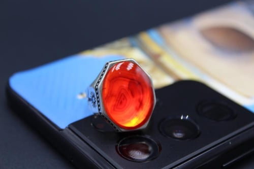 عقيق يماني كبدي زعفراني