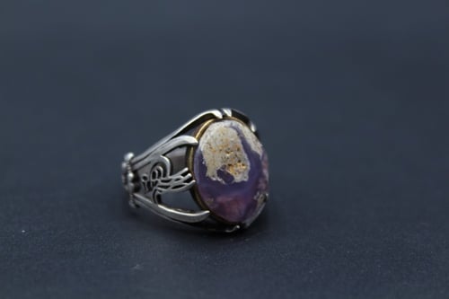 خاتم عقيق يماني طحلبي مقاس 11 انجليزي _ 25 عربي