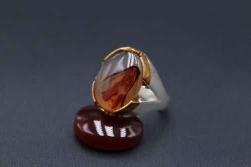 عقيق يماني مصور مقاس 10 انجليزي _ 22.5 عربي