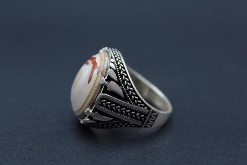 عقيق يماني سليماني مقاس 9 انجليزي _ 20 عربي