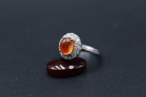 خاتم عقيق مقاس 7 انجليزي _ 15 عربي