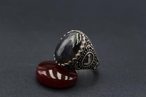 عقيق يماني مزهر مقاس 7.5 انجليزي _ 16 عربي