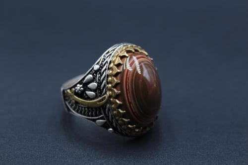 عقيق يماني سليماني مقاس 10.25 انجليزي _ 23 عربي