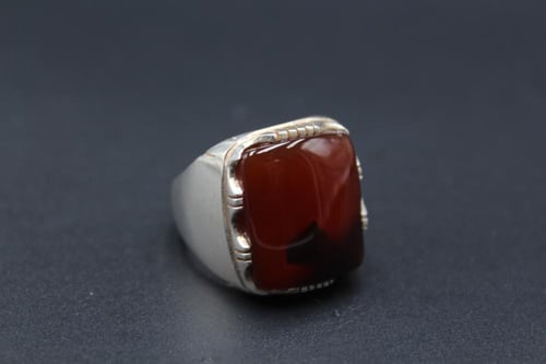 عقيق يماني كبدي مقاس 10 انجليزي _ 23 عربي