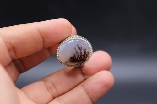 عقيق يماني مشجر مقاس 9.5 انجليزي _ 21.5 عربي