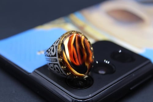 عقيق يماني مقاس 11 انجليزي _ 25 عربي