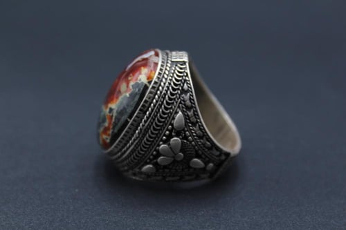 عقيق يماني خرائطي مميز مقاس 9 انجليزي _ 20 عربي