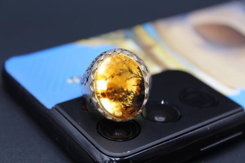 عقيق يماني مشجر مقاس 10 انجليزي _ 22 عربي