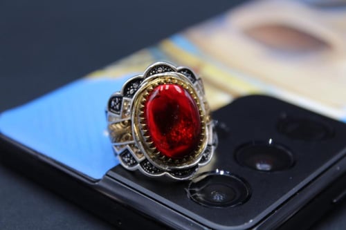 عقيق يماني كبدي مقاس 8.75 انجليزي _ 19 عربي