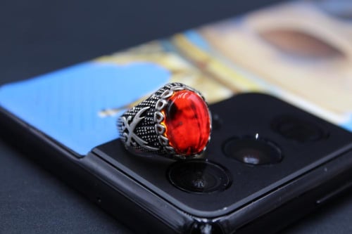 عقيق يماني كبدي حجم صغير مقاس6.25 انجليزي _ 13 عرب...