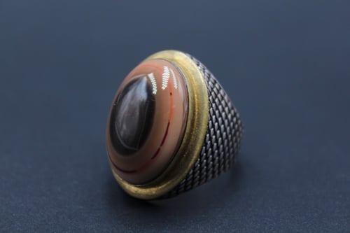 خاتم عقيق يماني سليماني مقاس 9.25انجليزي _ 21 عربي