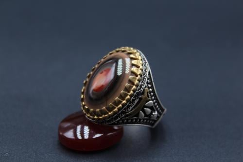 عقيق يماني سليماني مقاس 9.75 انجليزي _ 21.5 عربي