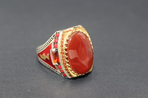 عقيق يماني كبدي مقاس 10.25 انجليزي _ 23 عربي