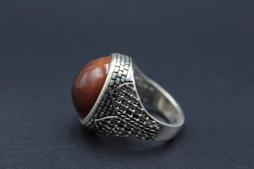 عقيق يماني سليماني مقاس 9 انجليزي _ 20 عربي